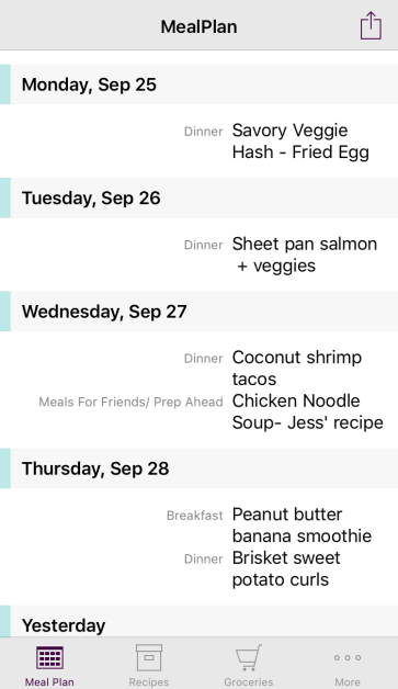1a- meal plan